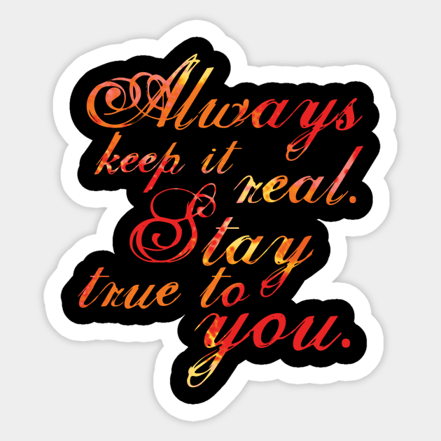 Keep It Real - Red Sticker by FalconArt